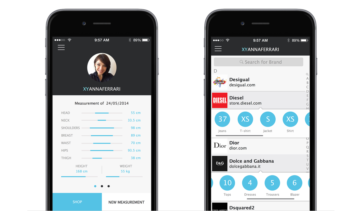 On. Smart measuring tape to shop fashion online Indiegogo