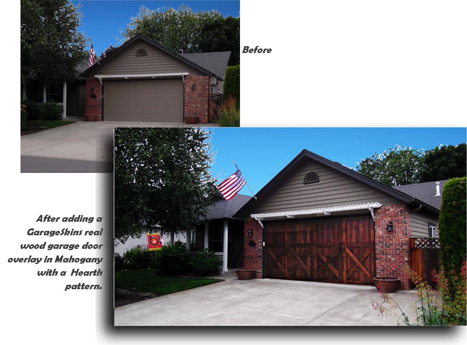 Garageskins Real Wood Garage Door Overlays Ingogo Check Out These Before And After Shots Of The Dramatic Change Our Garageskins Real Wood Garage Door Panels Can Add To Your Home