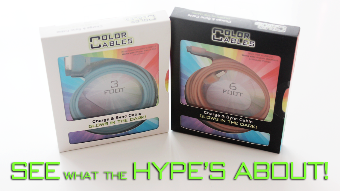 Color Cables Glow in the Dark, Charge & Sync Cables Indiegogo