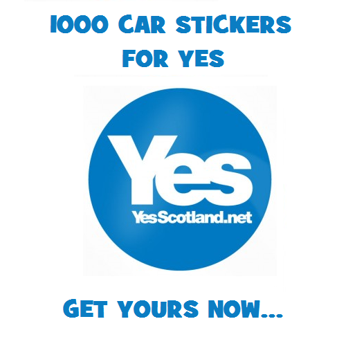 1000 Car Stickers For YES Indiegogo
