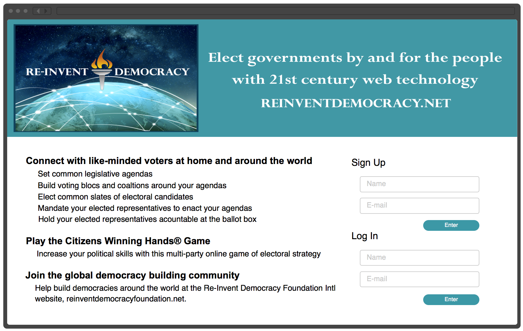 Q&A for the Re-Invent Democracy Team